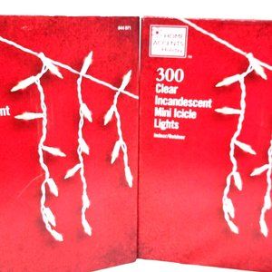 2 X 300-Light Clear Incandescent "Stay Lit even if A Bulb Burns Out" Mini